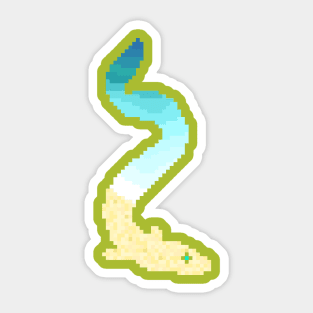 Modern Pixel Ocean Sea Eel Sticker